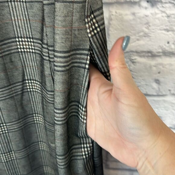 Apt 9 Dress Womens Medium Petite Black Plaid Sleeveless Mock Neck - Picture 8 of 9